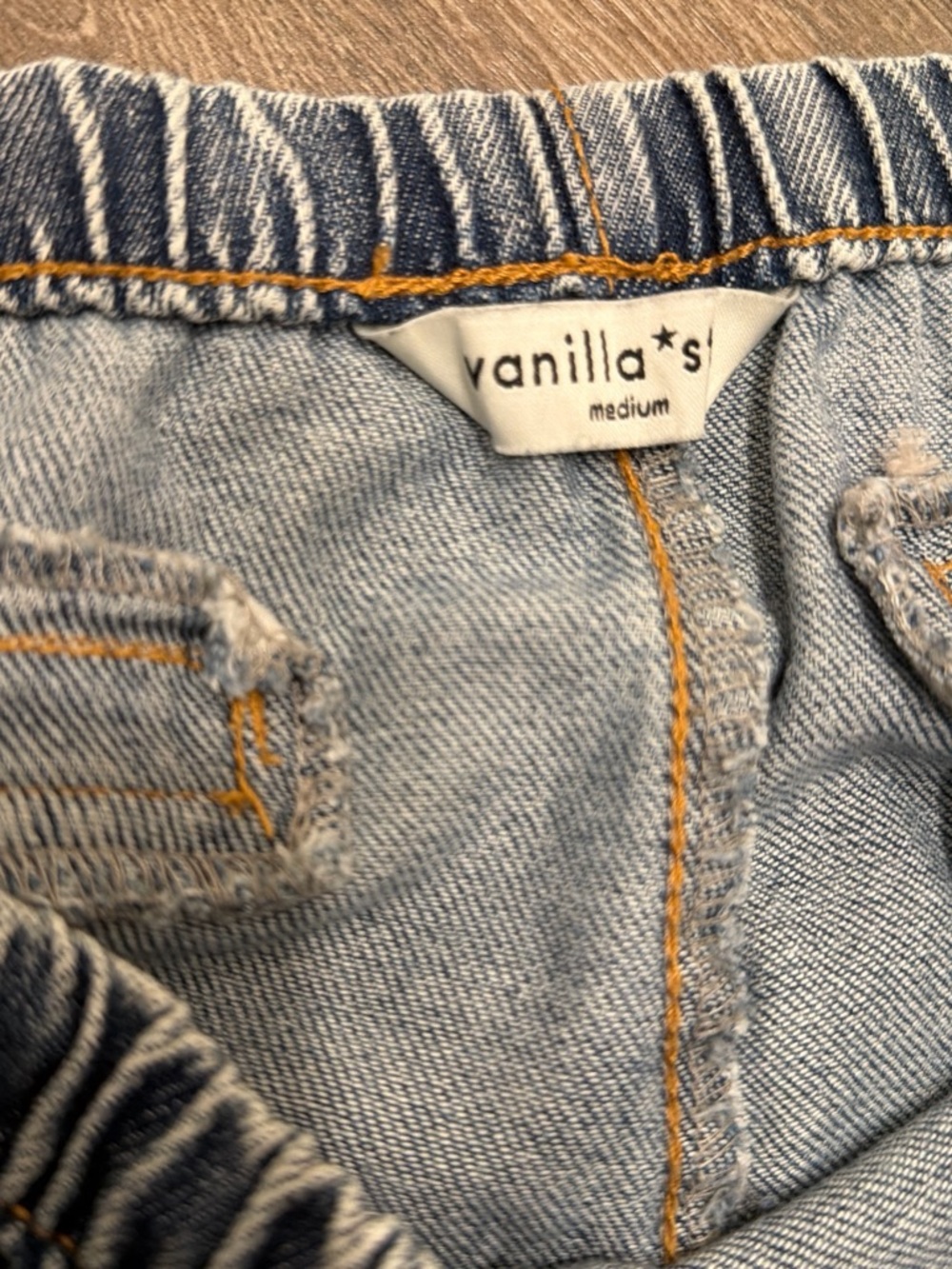 Light Blue Drawstring Jeans - Picture 2 of 2